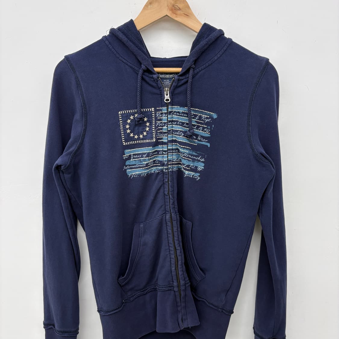 폴로 네이비 성조기 후드집업 여m 상품이미지2
