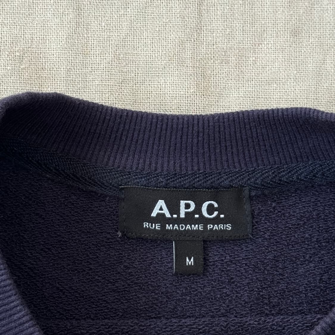 아페쎄 빅로고 네이비 스웻 맨투맨 M 상품이미지5