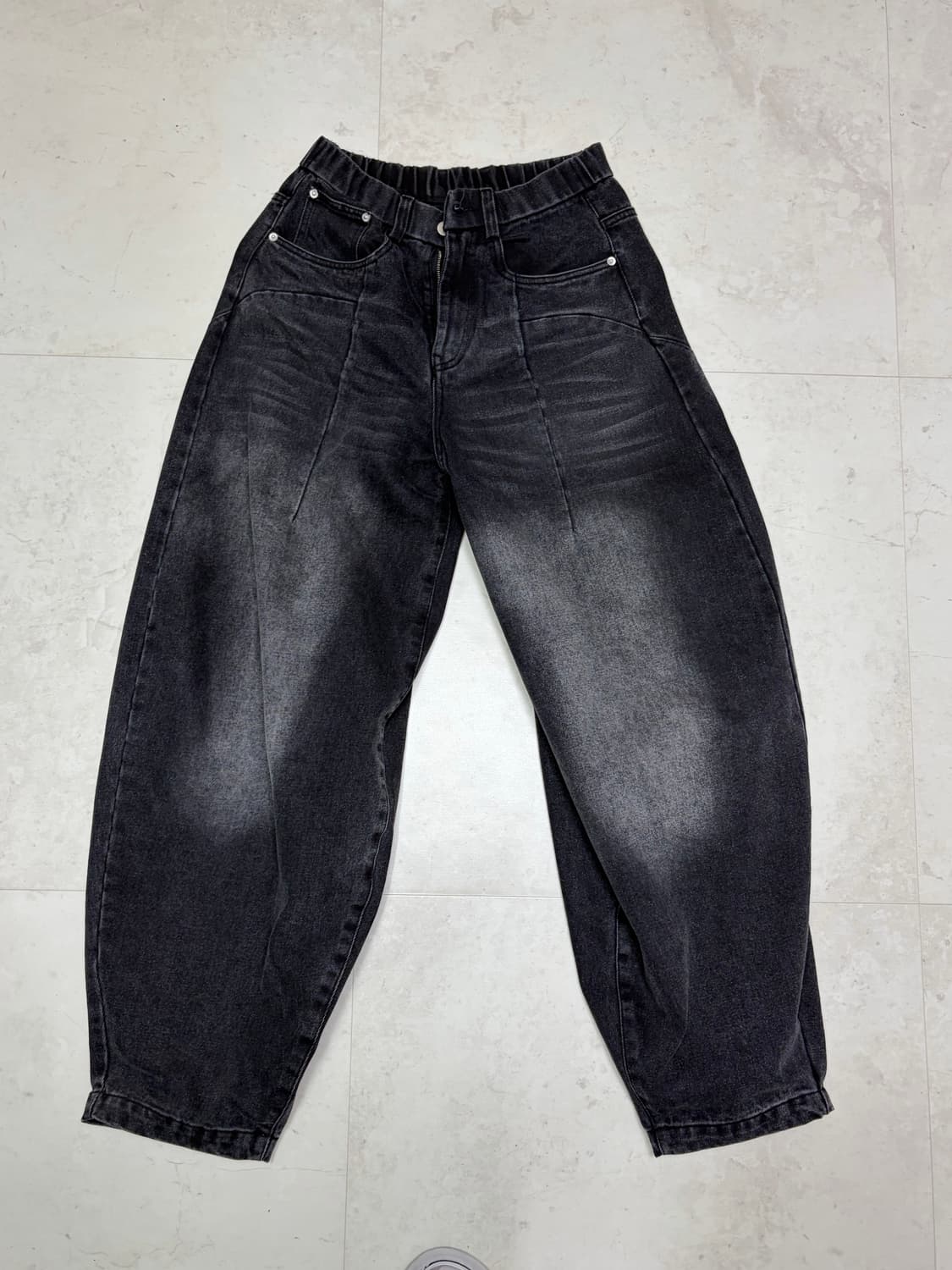 언아웃핏 벌룬데님흑청 상품이미지1