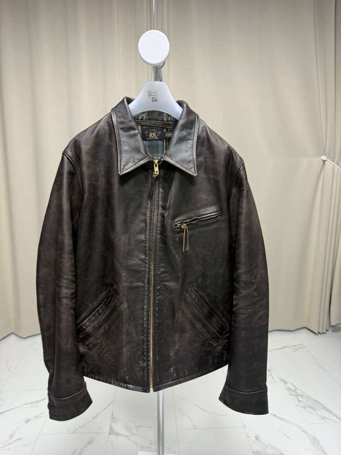 RRL 뉴스보이 레더자켓 L 상품이미지1