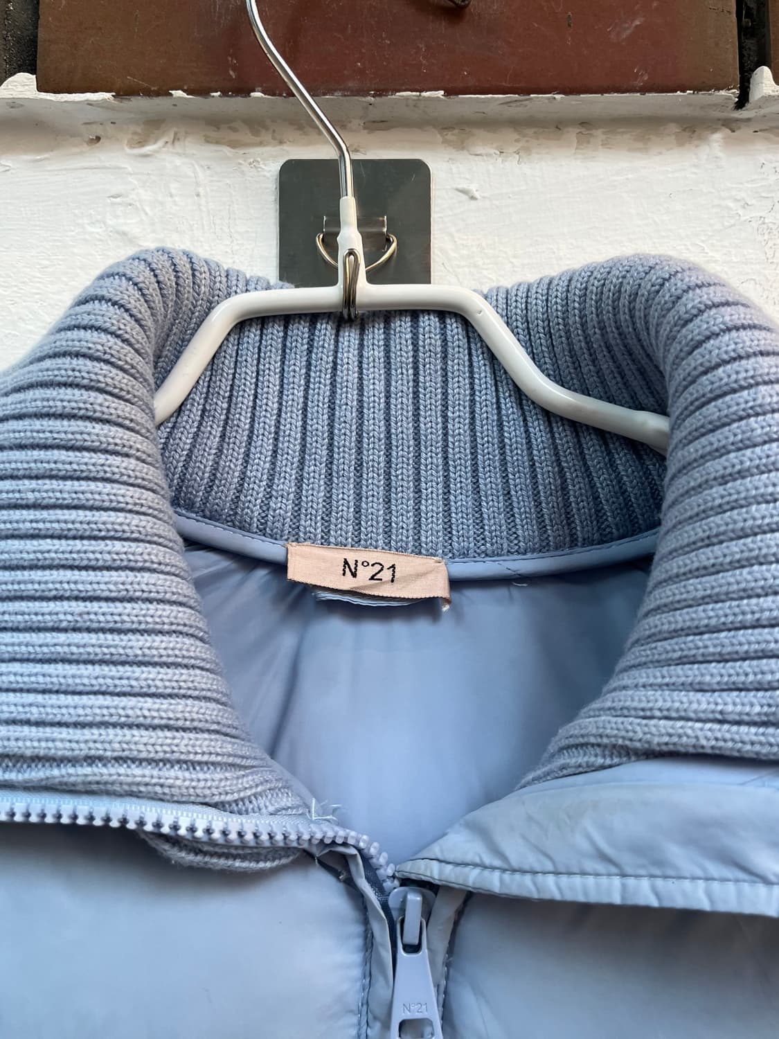 N21 키즈 블루 니트 패널 푸퍼 재킷 12 상품이미지2