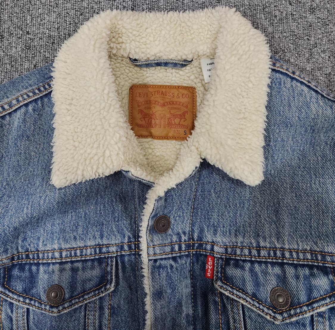 리바이스 쉐르파 트러커 데님자켓 청자켓 S 상품이미지3