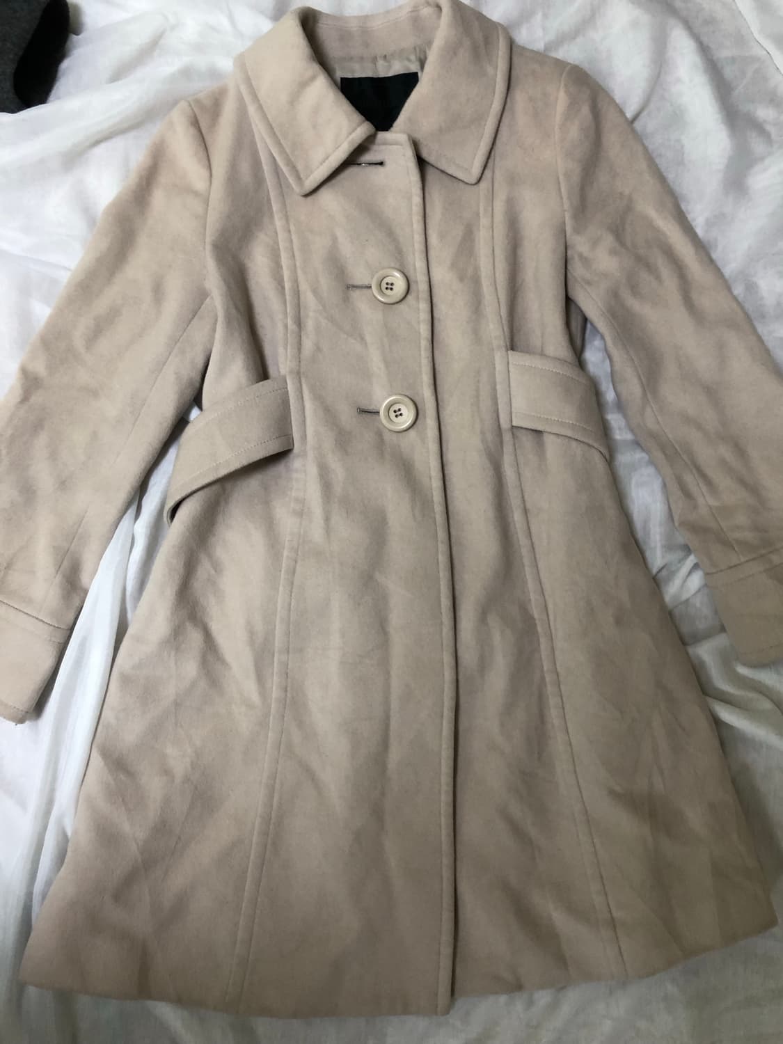 갸루 코트 라떼갸루 오네갸루 롱코트 베이지코트 빈티지 상품이미지3