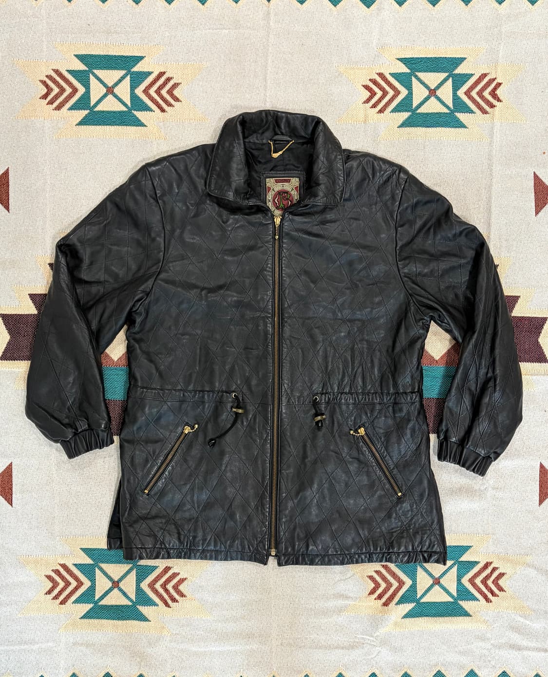 90s 코스모 펠레 올드 레더 카코트 상품이미지1