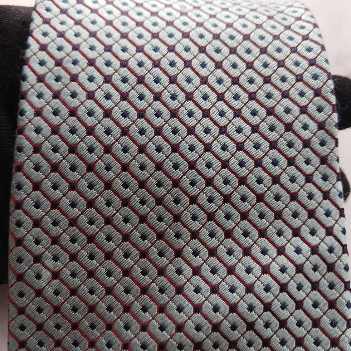 샤를주르당 실크 민트 기하 패턴 넥타이 9.4cm A+등급 A18683
 상품이미지6