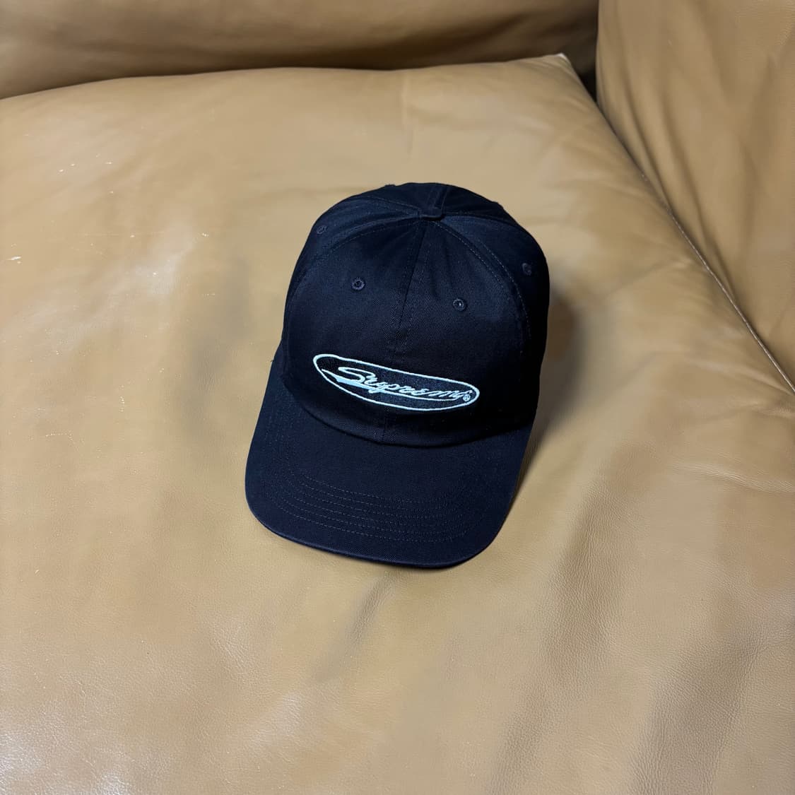 슈프림 6패널 볼캡 모자 23ss 오발 블랙 상품이미지1