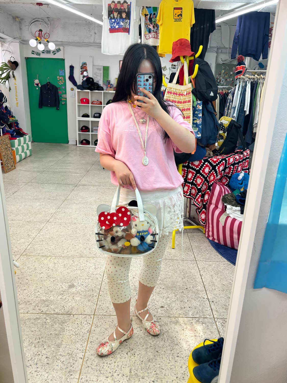 Rare Vintage Clear Hello Kitty Face Bag 상품이미지10
