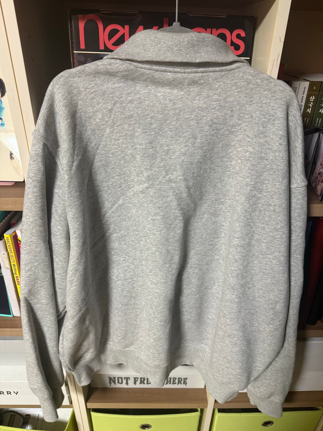 키뮤어 커브드 오버핏 빅카라 집업_그레이 L 상품이미지3