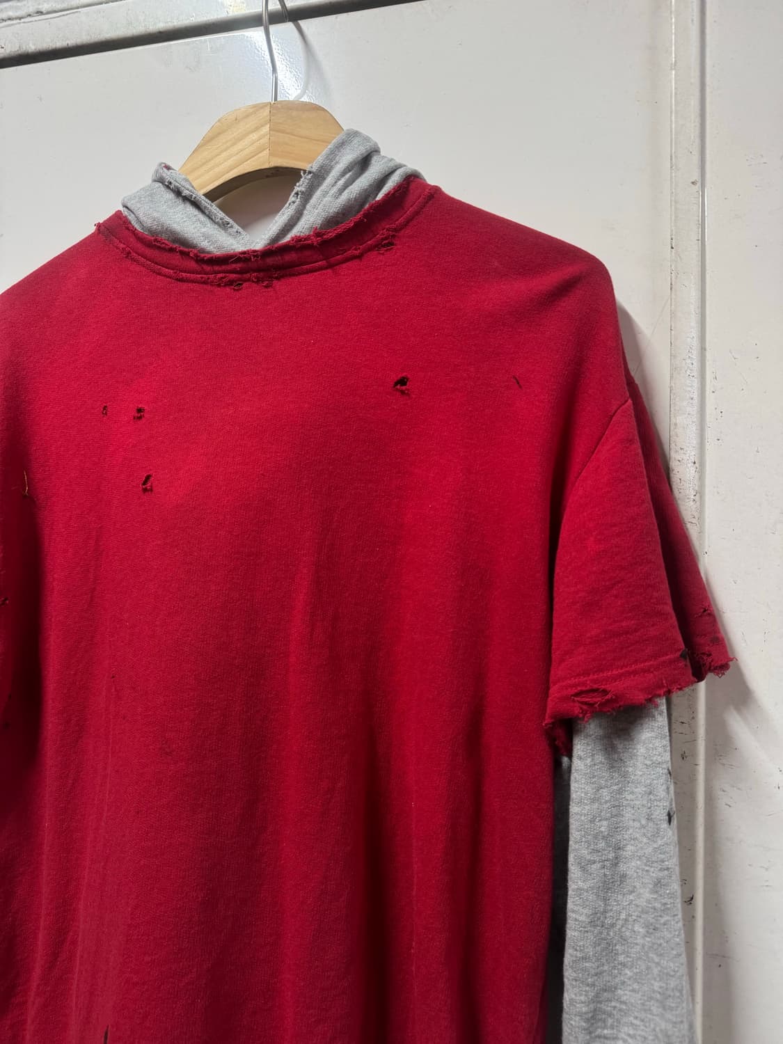 빈티지 레이어드 후드티 상품이미지4