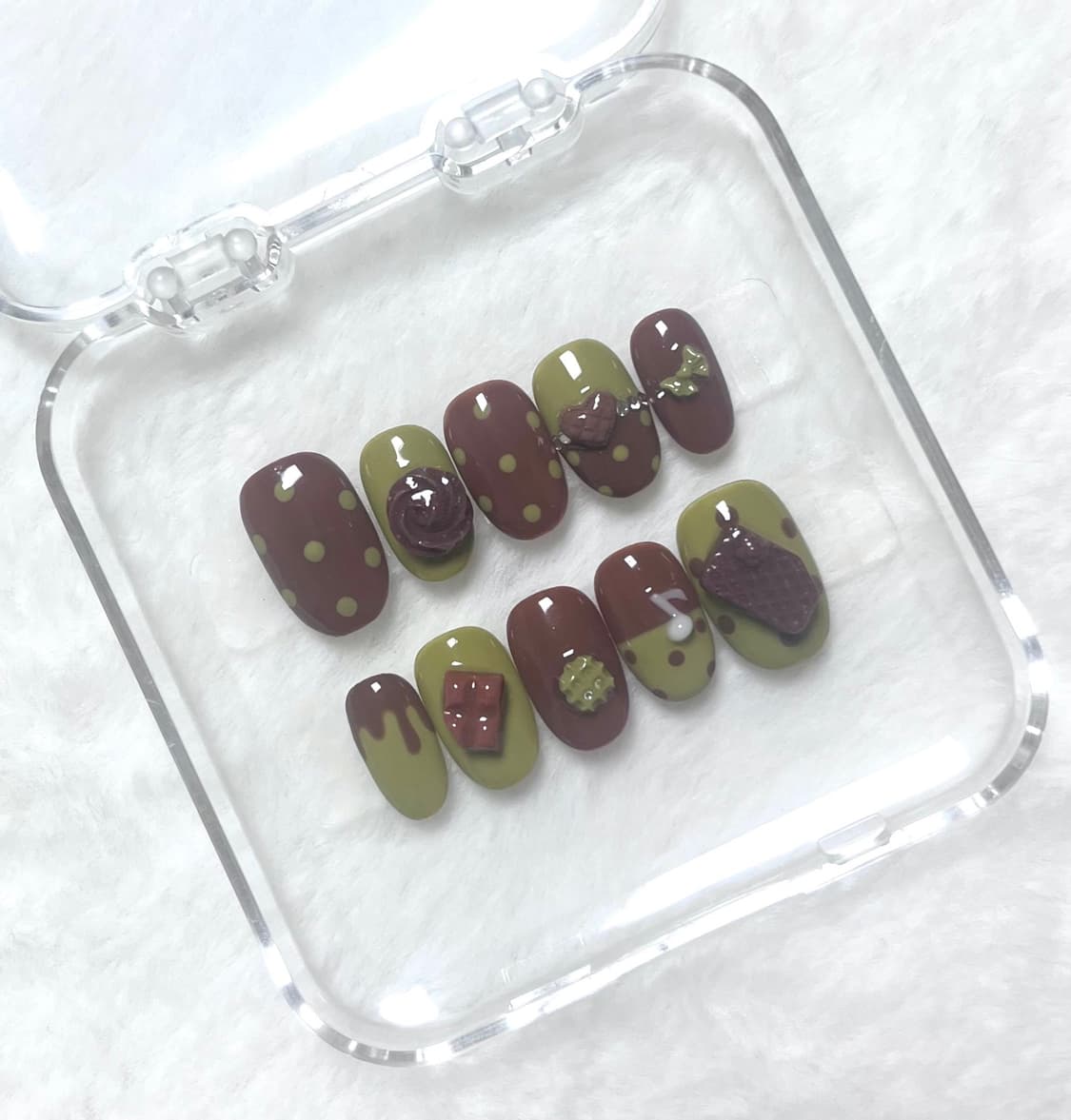 말차쇼콜라 | 수제네일팁 상품이미지1