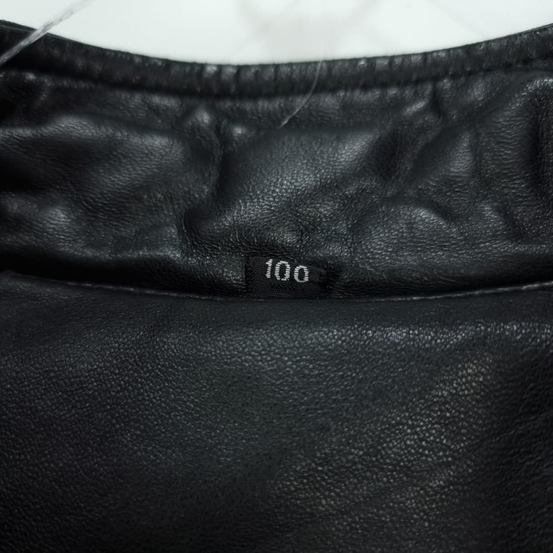 [빈티지] 리얼 쉽스킨 루즈핏 양가죽 레더 집업 자켓 블랙 M19974 상품이미지7