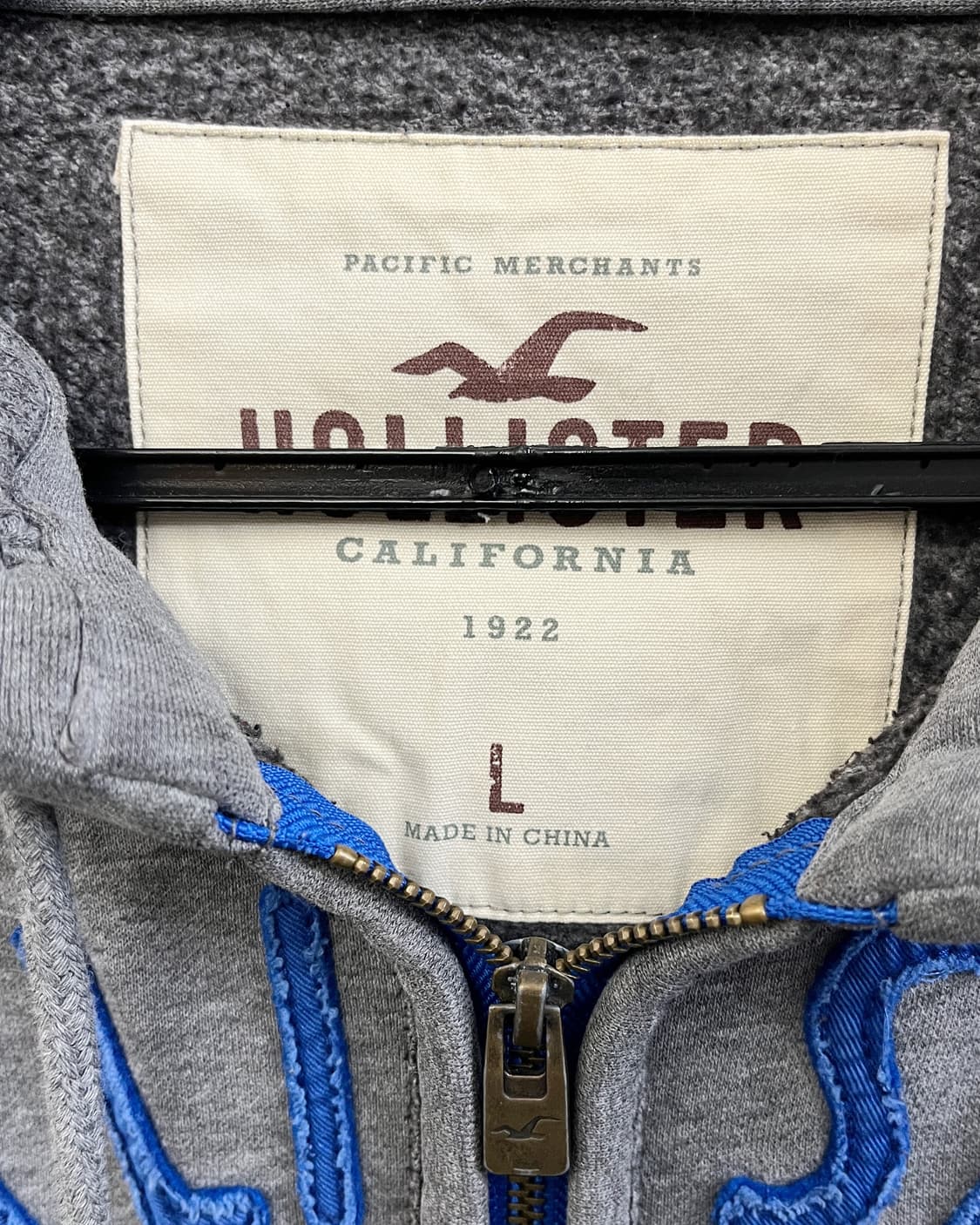 홀리스터 아치로고 후드집업 차콜 상품이미지7