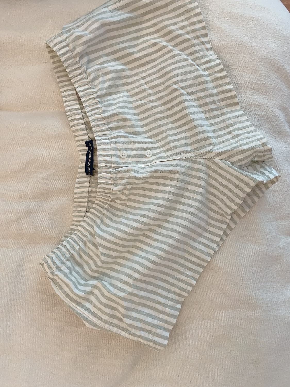 브랜디멜빌 연두색 스트라이프 반바지 쇼츠 상품이미지2