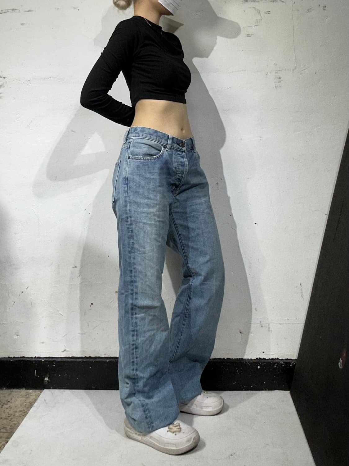 갭 부츠컷 와이드 연청 바지 데님 팬츠  상품이미지1