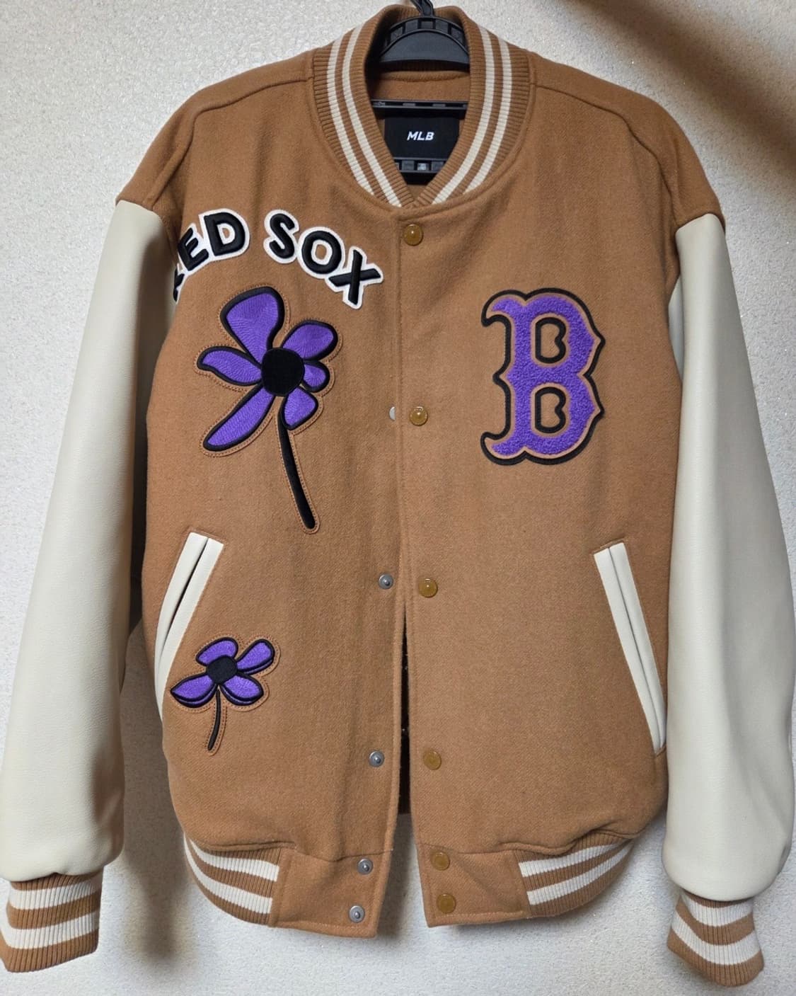 MLB 스웨이드 red sox 야구점퍼 바시티자켓 베이스볼 재킷 상품이미지1