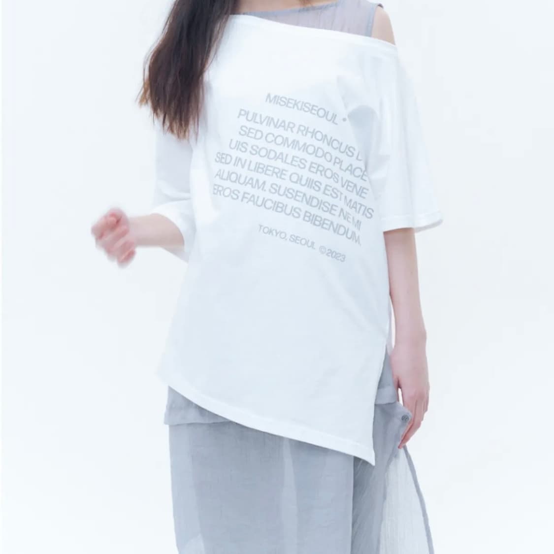 미세키서울 언발 슬릿티 상품이미지1