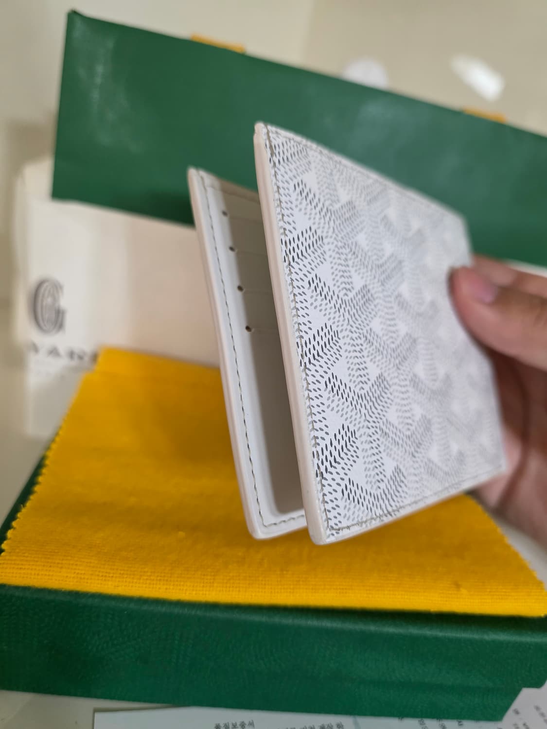 [새상품급,풀구성]고야드 빅투와르 반지갑 화이트 상품이미지6