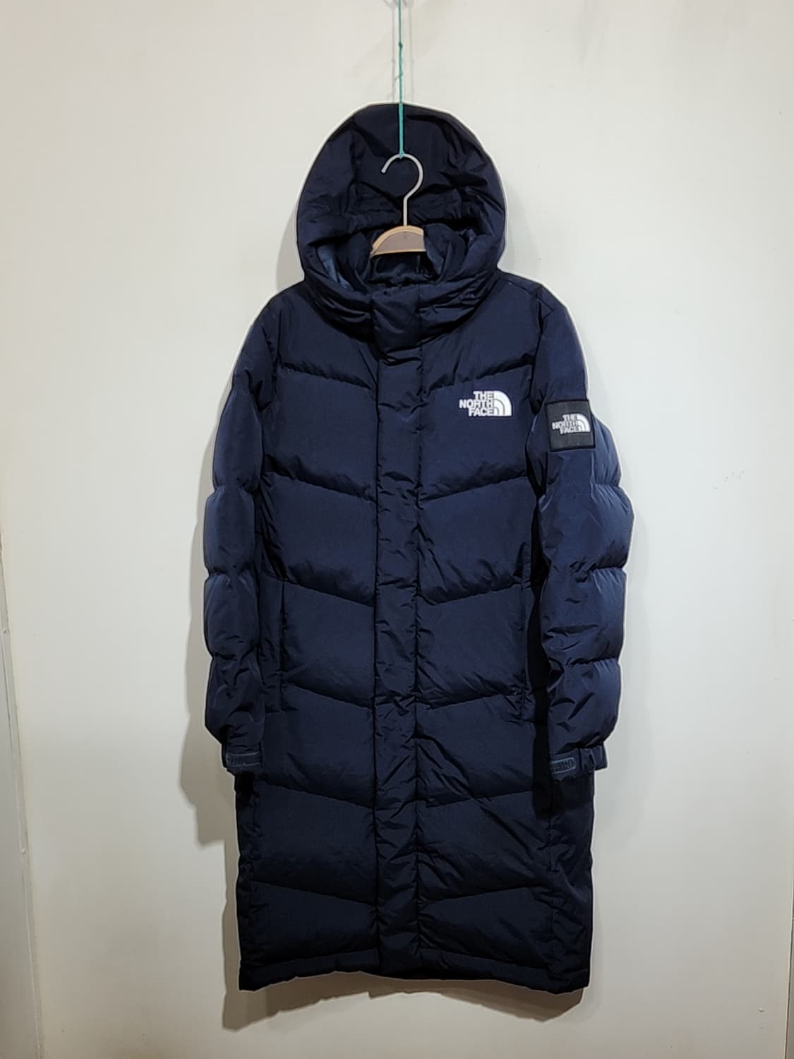 (S) 노스페이스 구스다운 롱패딩 점퍼 네이비 거위털 패딩코트  상품이미지1