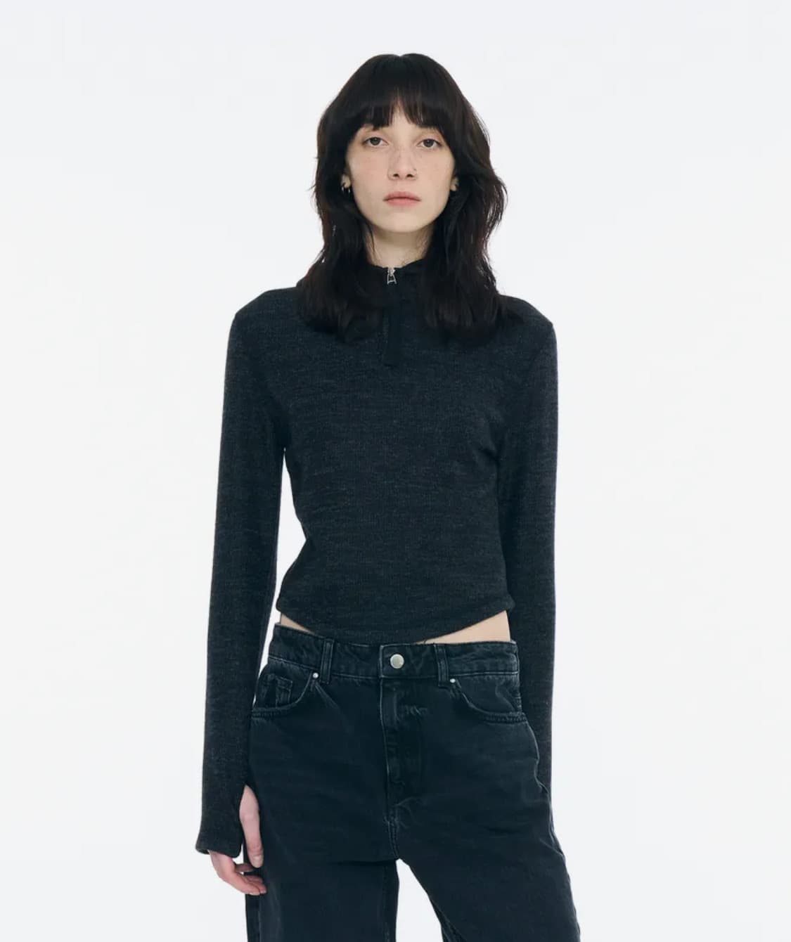 PARTIMENTO KNITTED WARMER HOODIE TOP 상품이미지4