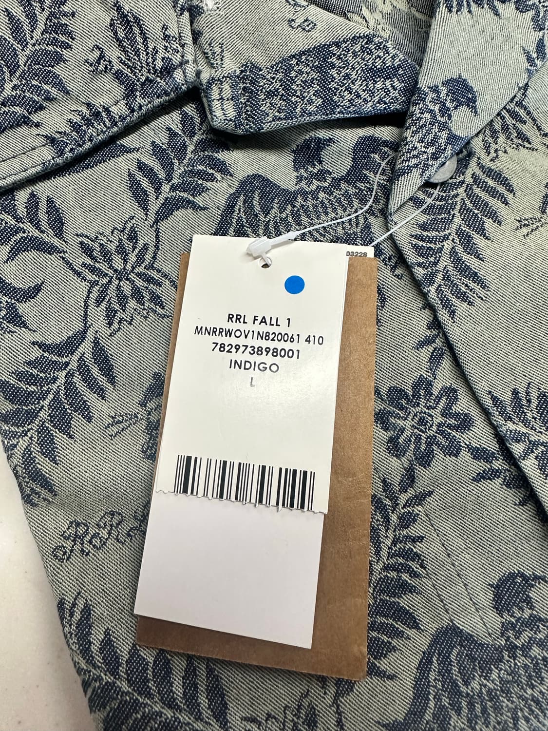 RRL 인디고 자카드 데님 캠프셔츠 L 새상품 상품이미지7