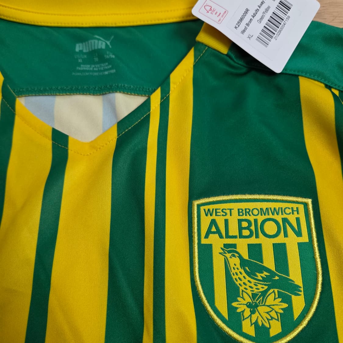 XL 새상품 푸마 웨스트브롬위치알비온 홈 유니폼 져지 WBA115 상품이미지2