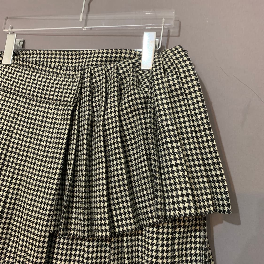 2 요지야마모토 03AW 아카이브 하운드 체크 랩 플리츠 스커트 치마 상품이미지4