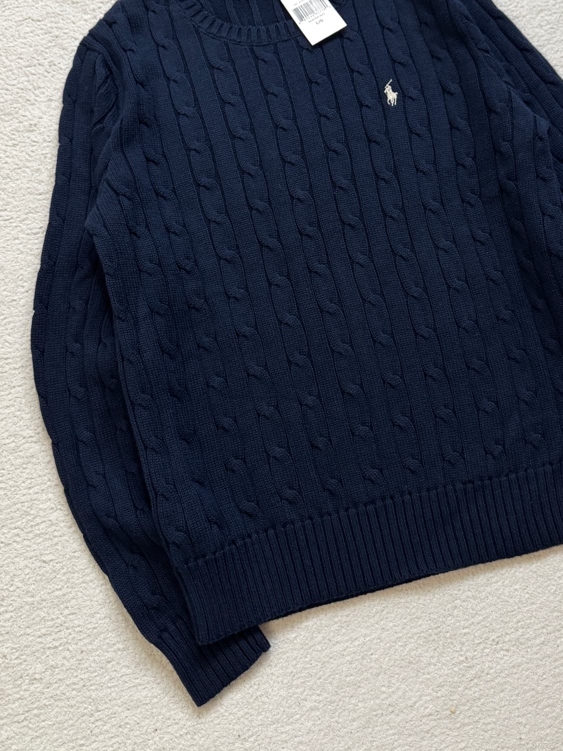 폴로 네이비 케이블 니트 상품이미지3