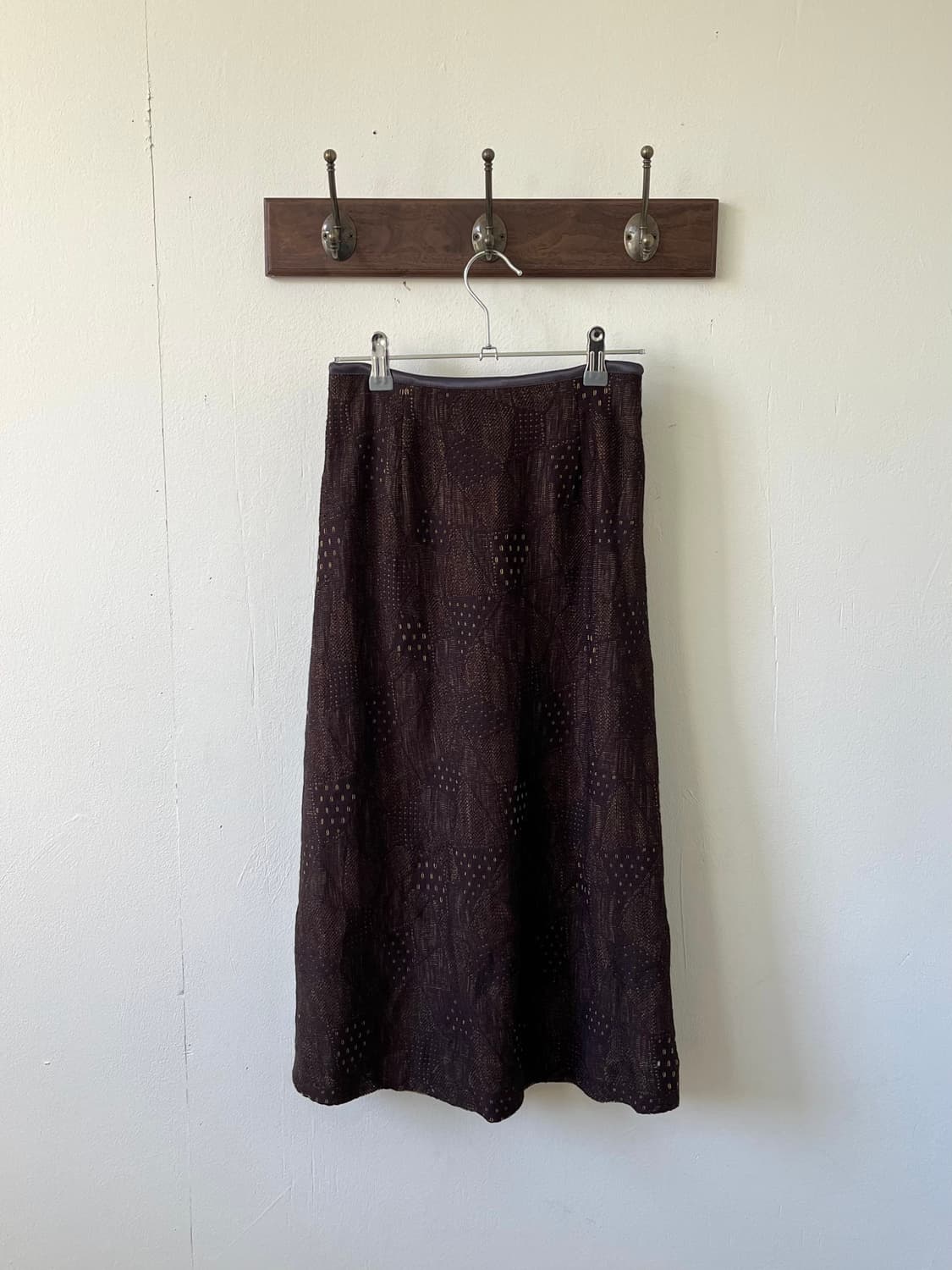 Nuvel.Ive 패턴 롱스커트 상품이미지1