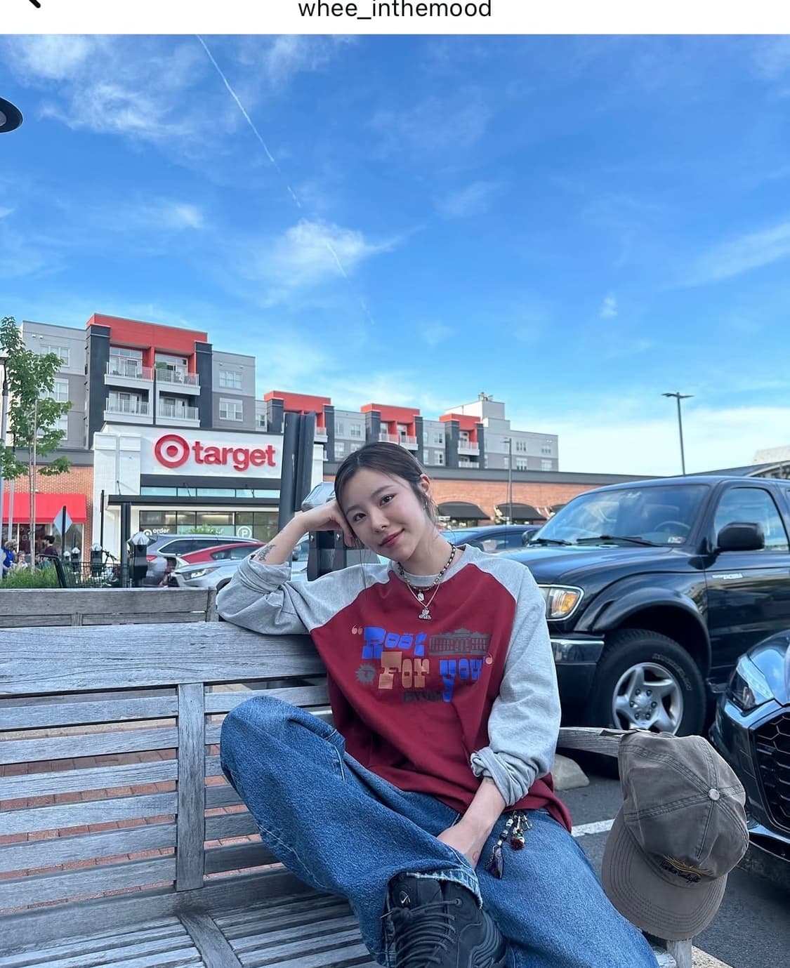 토우토우아카이브 래글런 롱슬리브 티셔츠 레드 상품이미지1