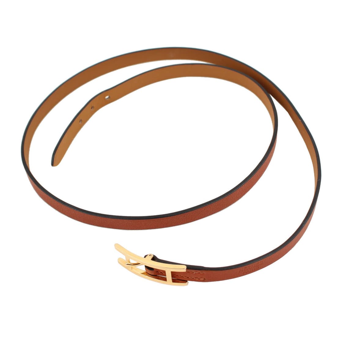 에르메스 레드브라운 H 금장 하피 4ROW 스트랩 팔찌 S(X) 상품이미지4