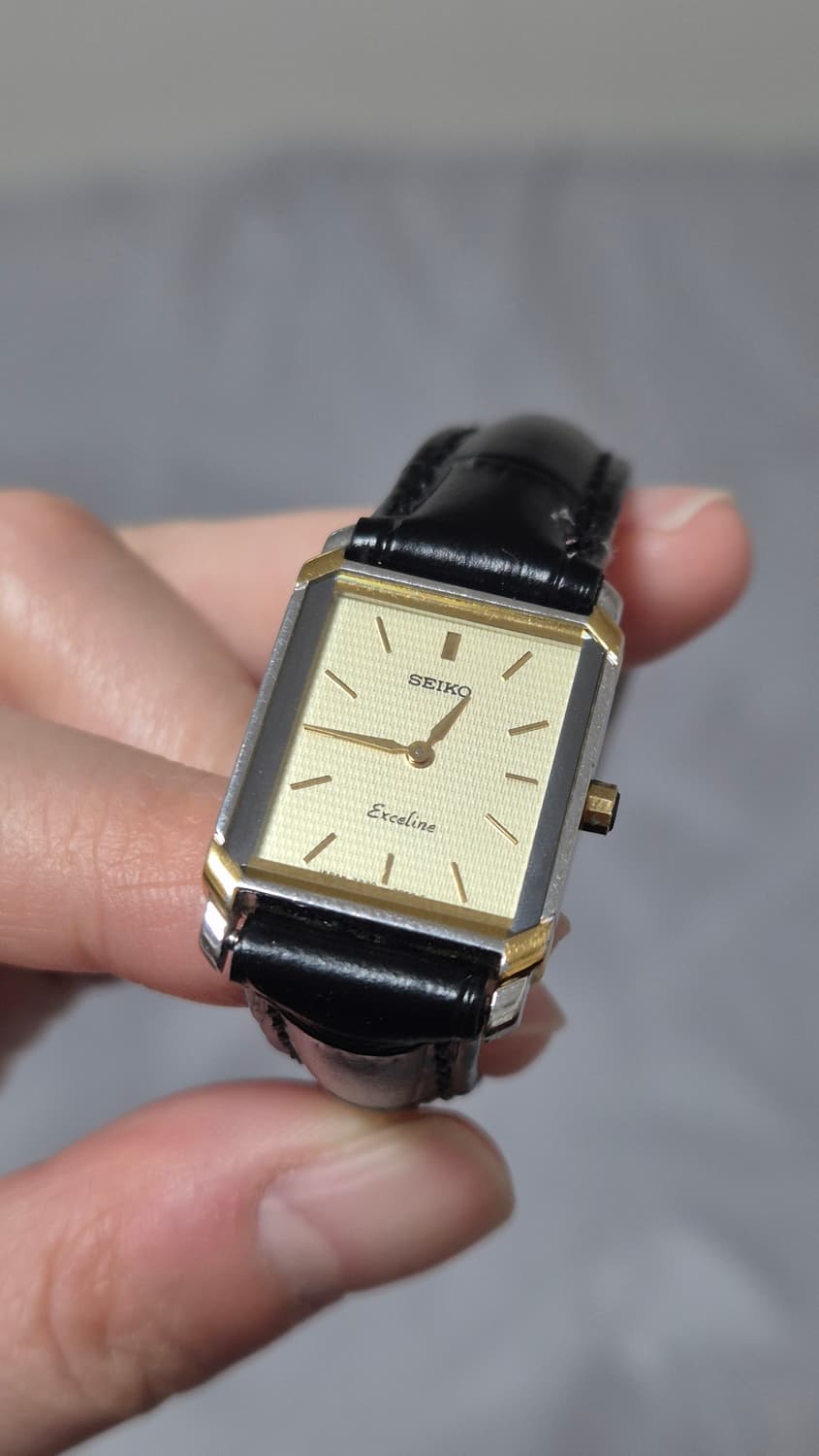 세이코 엑셀린 빈티지 여성 사각 탱크 쿼츠 시계 상품이미지5