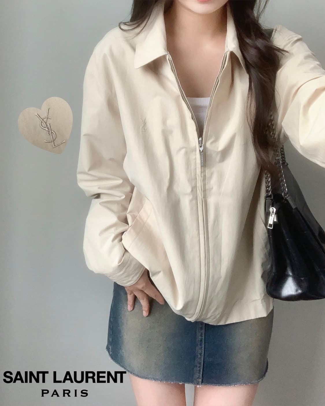 입생로랑 양면 블루종 자켓 상품이미지1