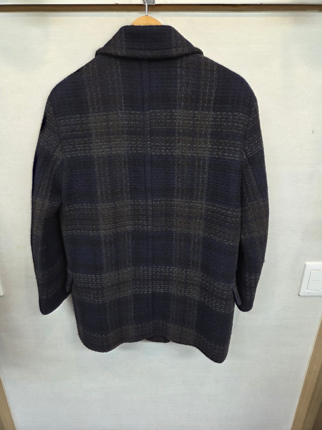 타미힐피거 울 체크 더블코트 자켓 s 상품이미지2