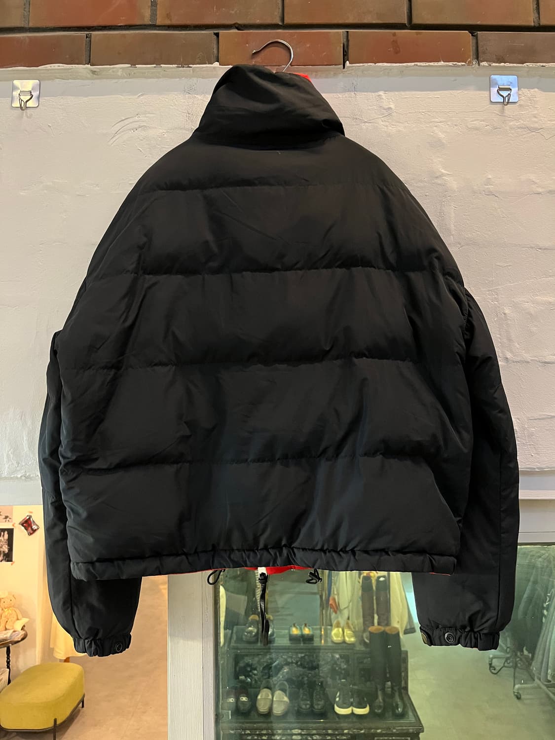 Allsaints 올세인츠 레드 블랙 리버서블 패딩 M 상품이미지5