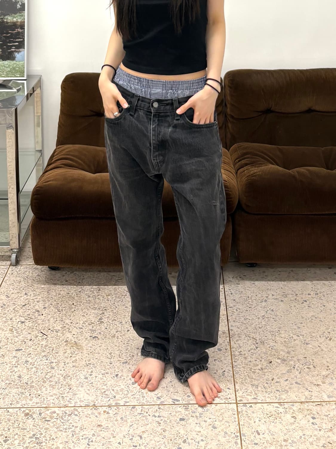 리바이스 505 레귤러 스트레이트 블랙 상품이미지4