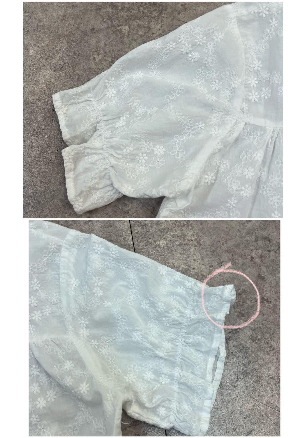 빈티지 반팔 프릴 블라우스 화이트 #csz4091 상품이미지8