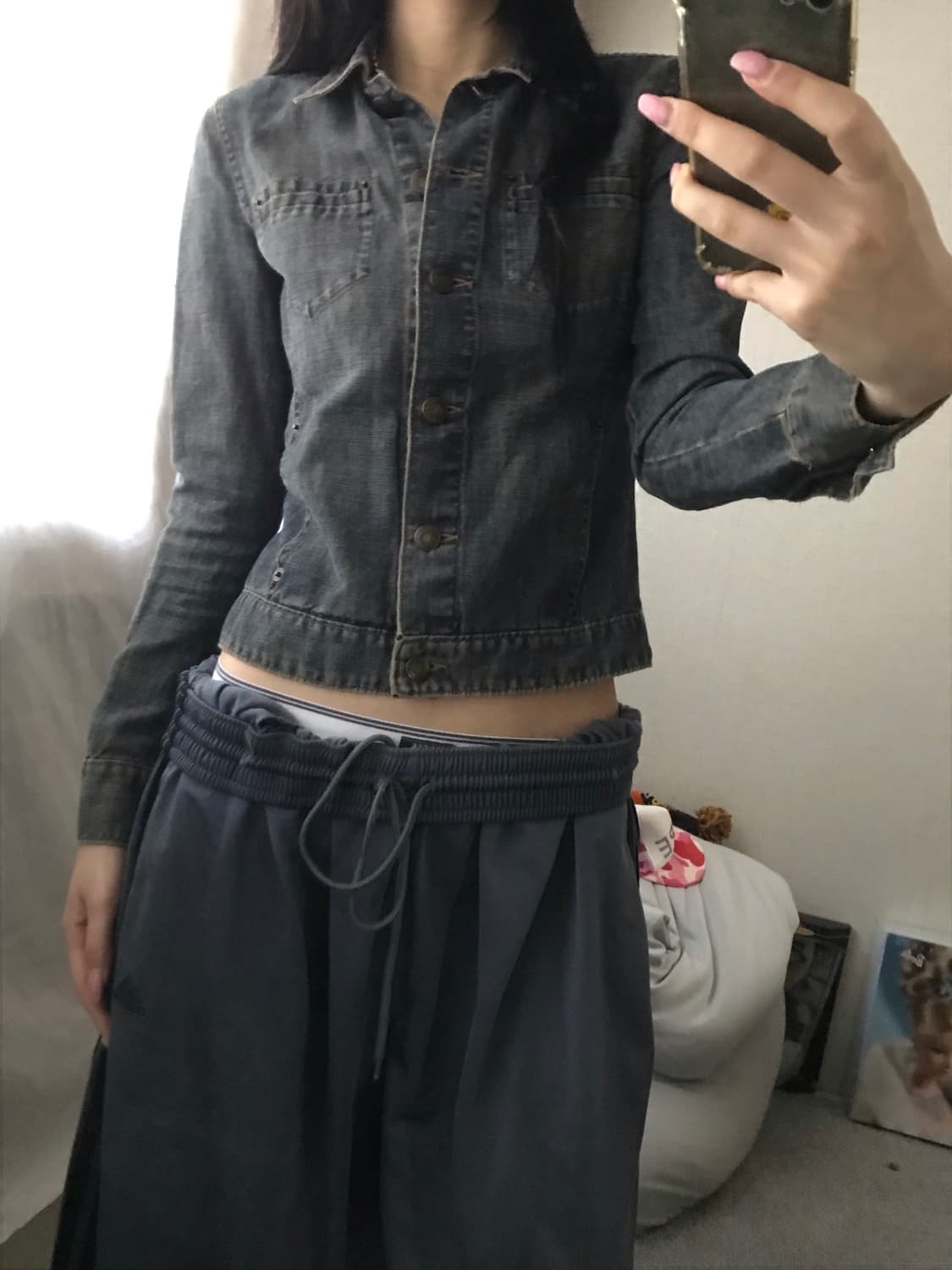 아르마니 슬림핏 데님자켓 상품이미지1