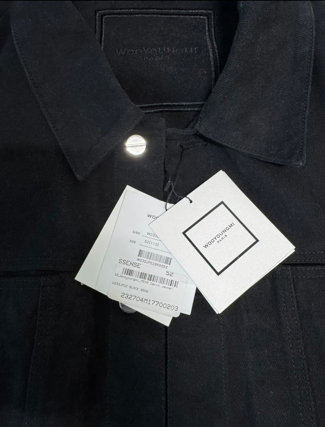 [52] 우영미 크롭 데님 점퍼 자켓 블랙 상품이미지4