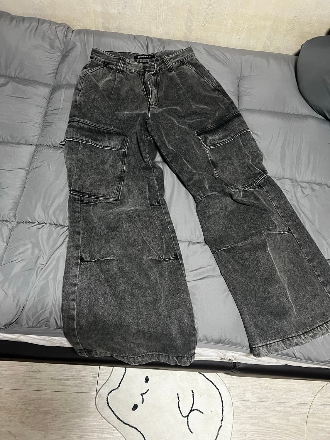 어반드레스 사이드 빅카고팬츠 블랙 s 상품이미지1