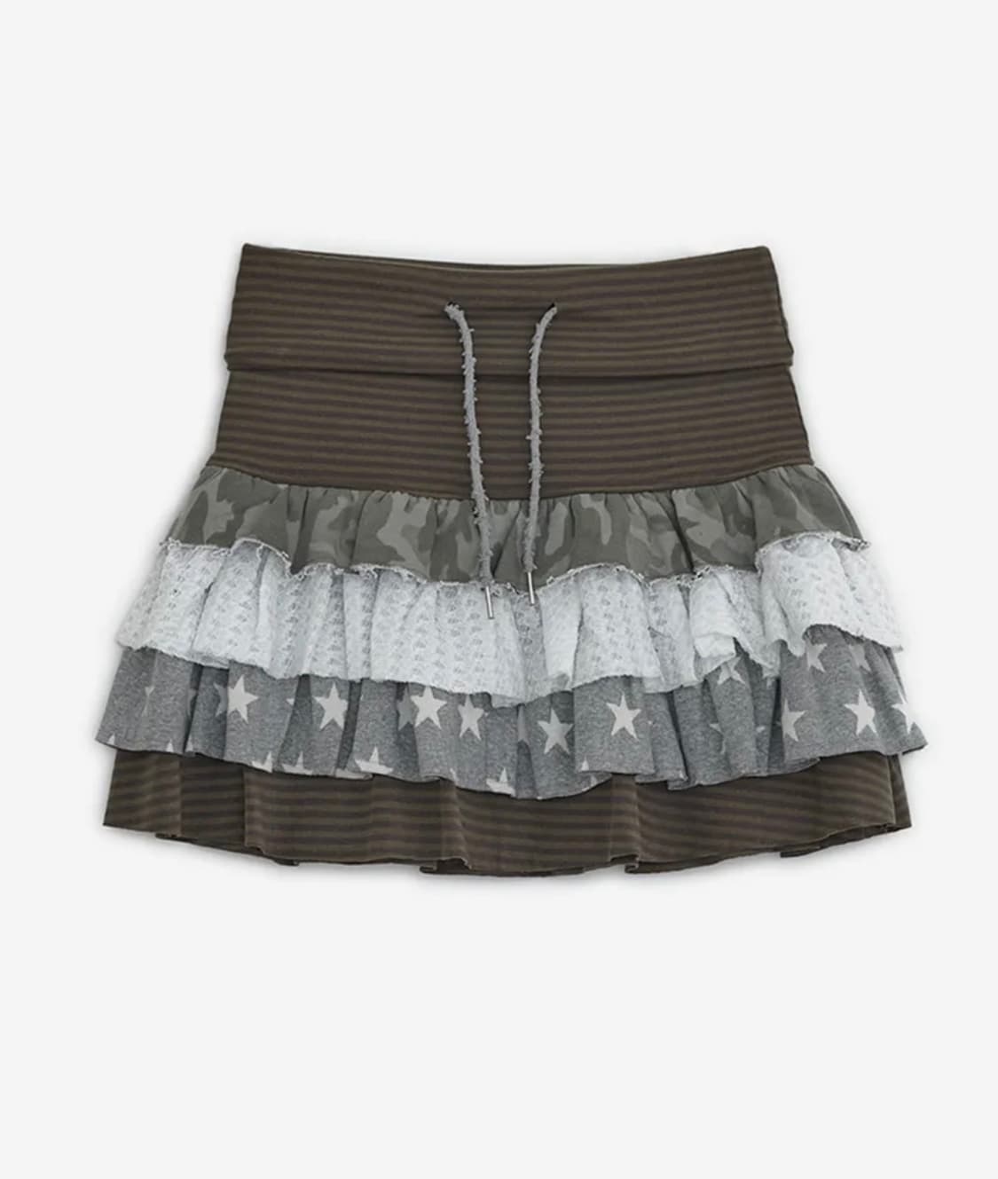 캉캉 레이어드 스커트 (브라운) 상품이미지1