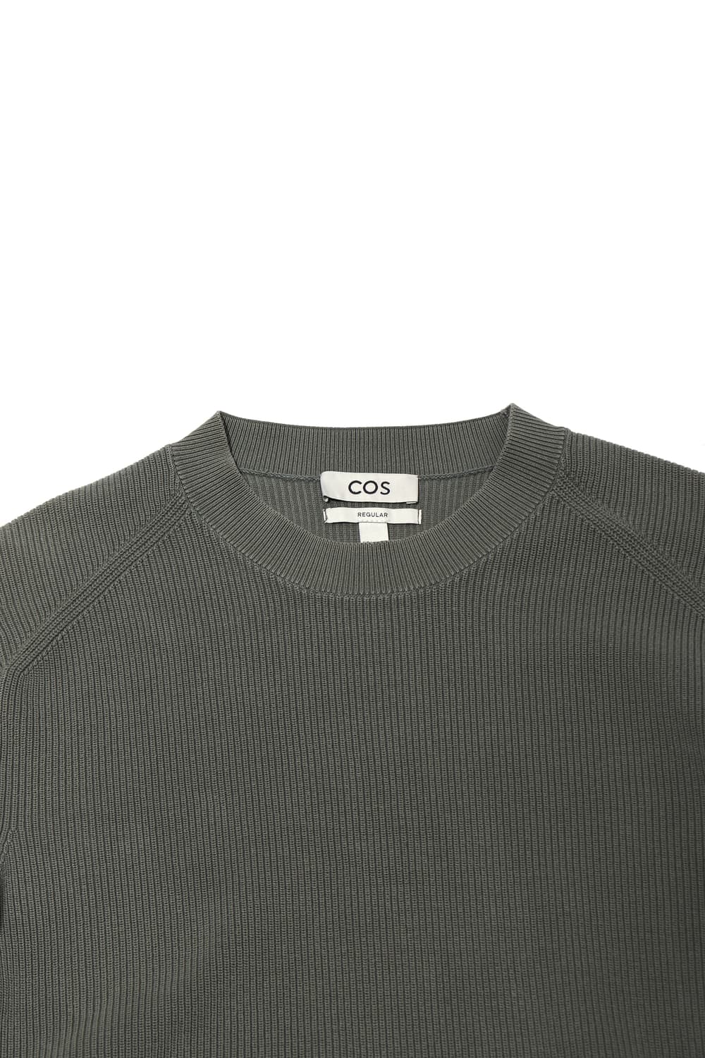 COS 카키 레귤러핏 코튼 니트 size L 상품이미지3