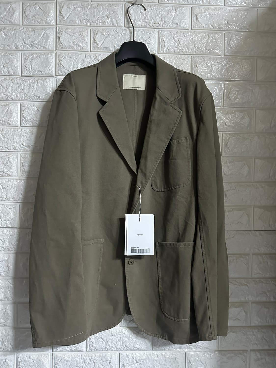 새상품) 포터리 워시드 스포츠 자켓 라이트카키 4사이즈 상품이미지2