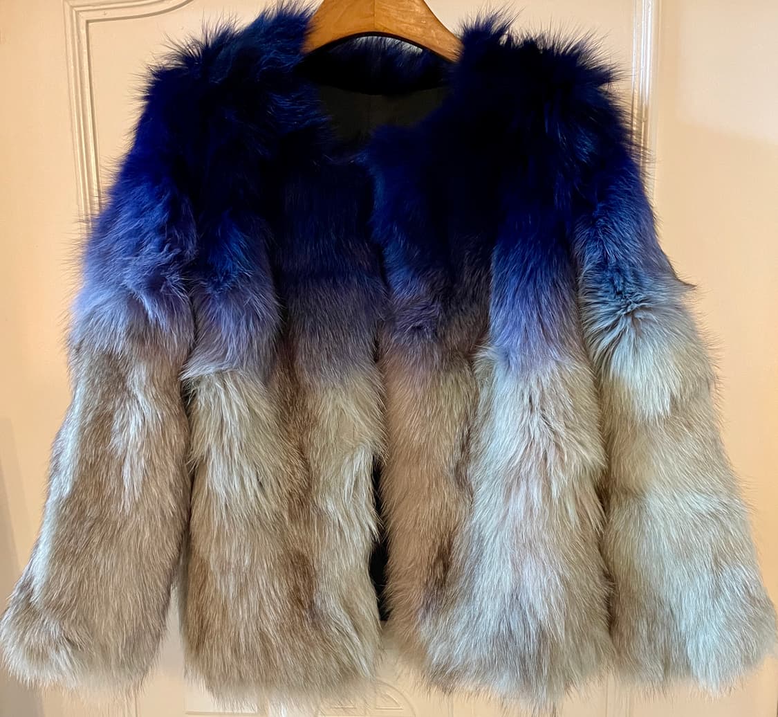 그라데이션 리얼 라쿤 퍼 자켓 M사이즈 상품이미지2