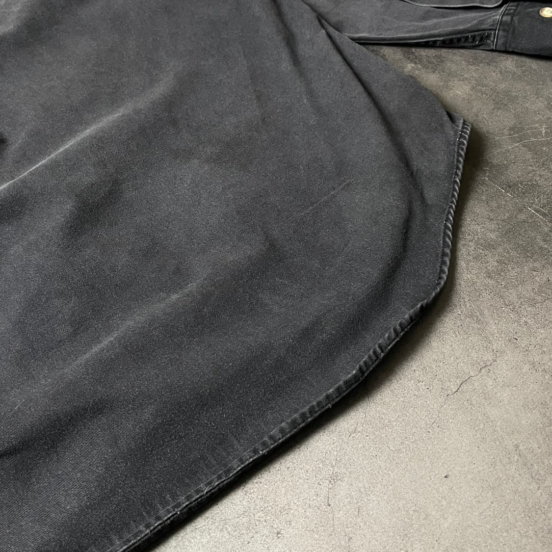 REAL CLOTHES 빈티지 다운버튼 블랙 코튼 셔츠 A00665 상품이미지9