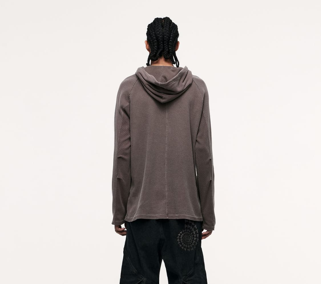 IGNOTA 이그노타 BUTTON HOODIE 버튼 후디 (BROWN) 상품이미지2