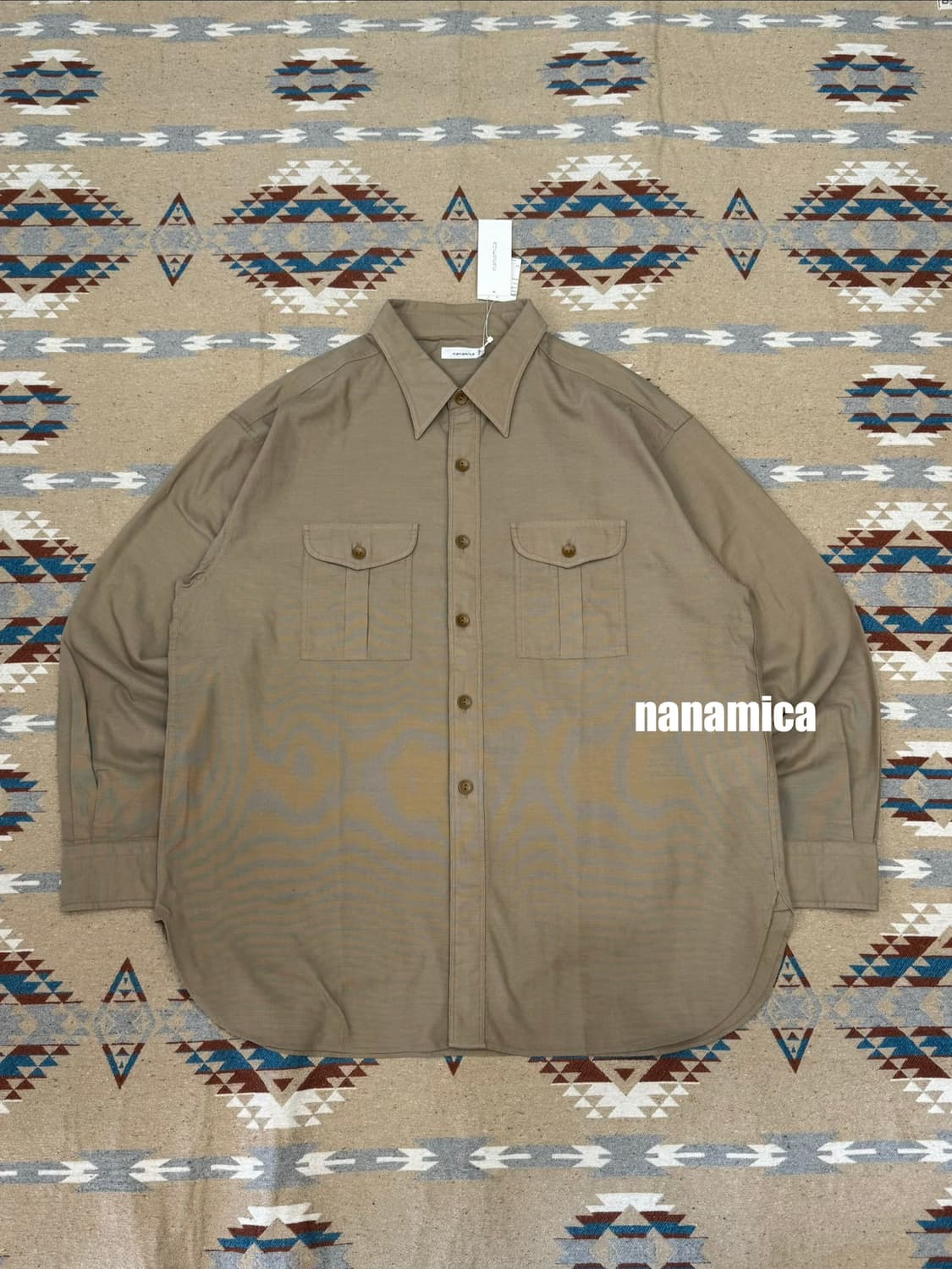[L] 나나미카 유틸리티 파나마 셔츠 베이지 상품이미지1