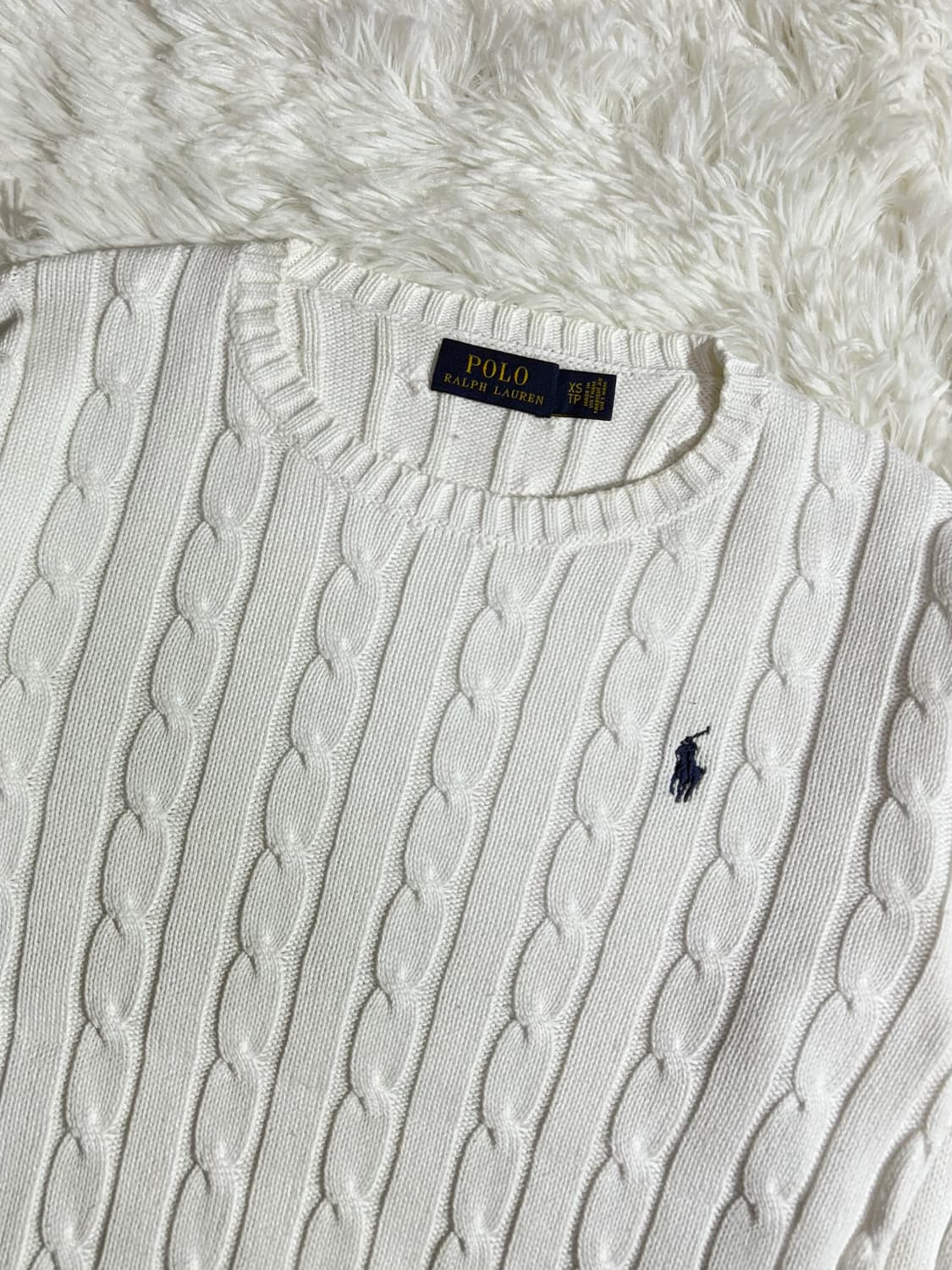 폴로 랄프로렌 화이트포니 꽈배기 니트 상품이미지4
