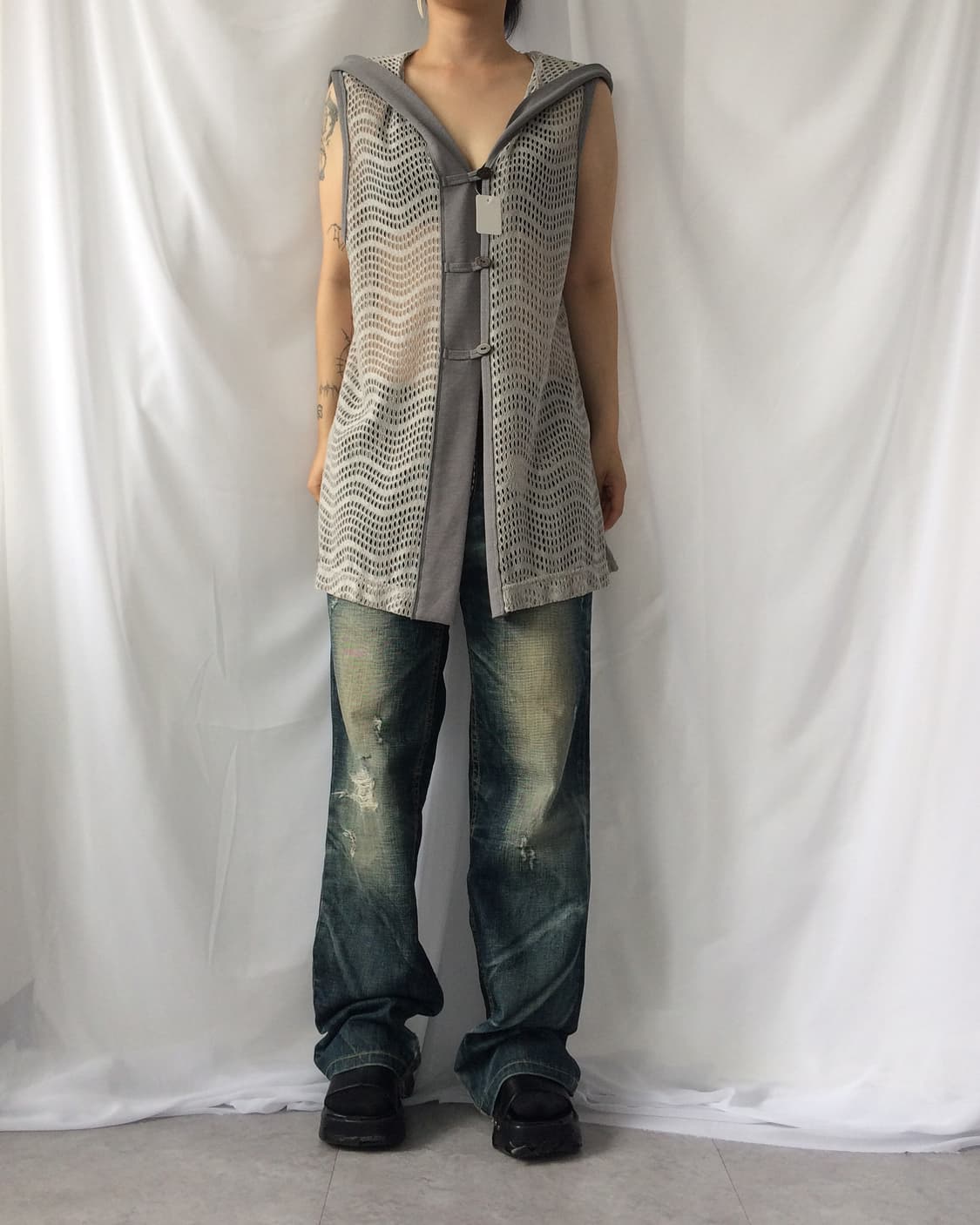Punching point hood vest 상품이미지5