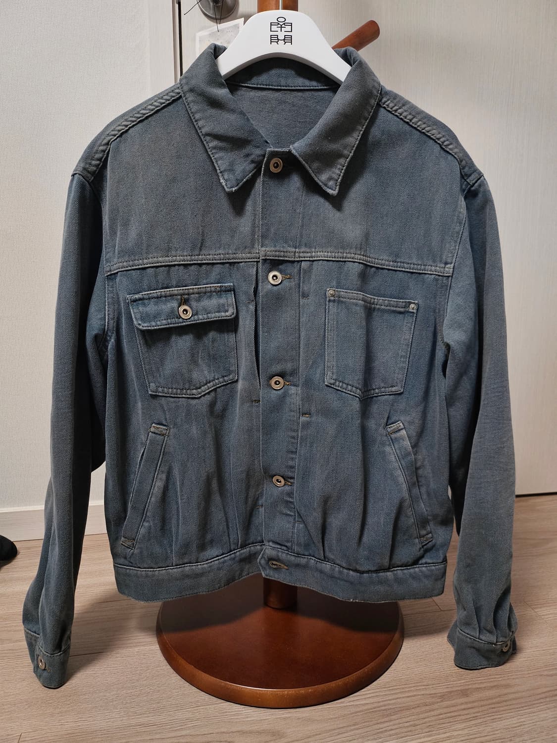 폴리테루 데님 트러커 자켓 (블루그레이) 상품이미지1