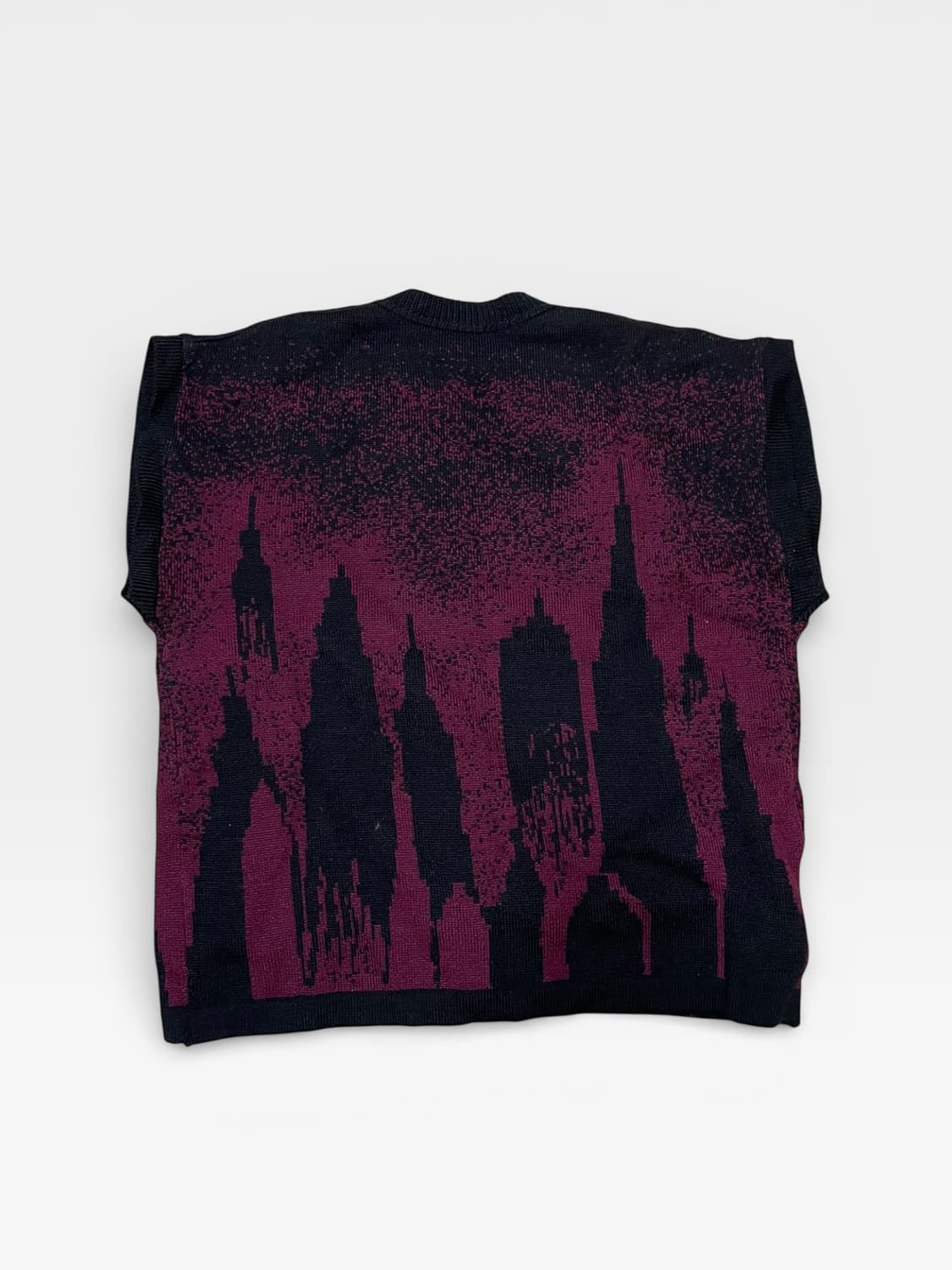 JP 80's - 자카드 니트 가디건 베스트 (L 추천) 상품이미지2